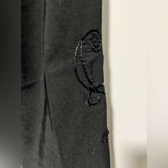Smart Set Women’s Black Beaded Straight Pants – Size 9 - Picture 8 of 13